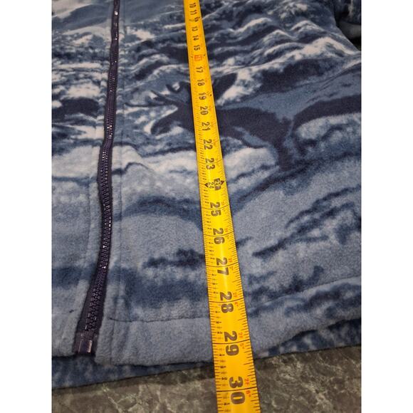 Moose Jacket Blue Sherpa Lined Hooded Womens Sz 2x Warm Cabincore Cozy Coat Warm - Picture 4 of 14